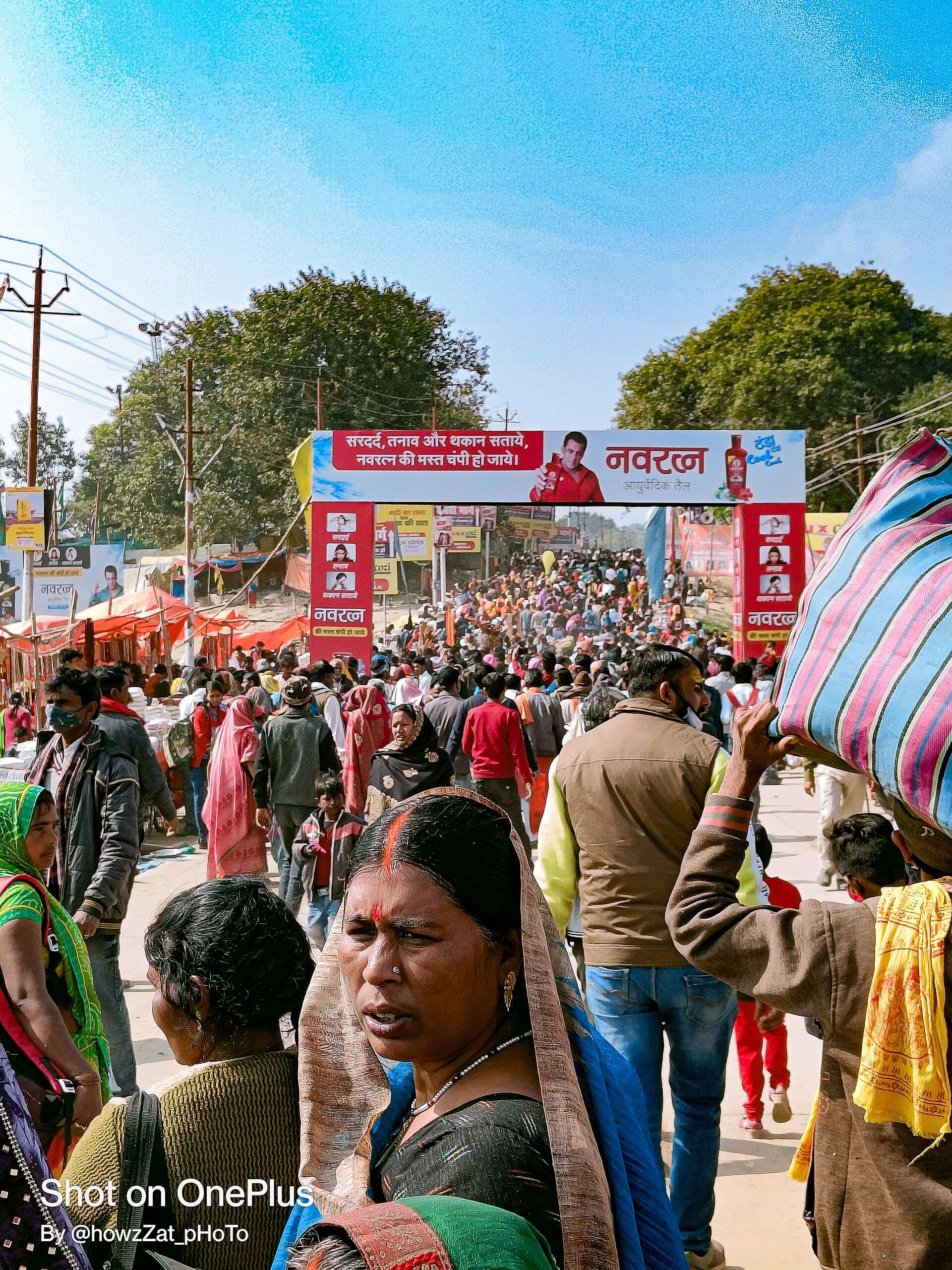 A mobile network tower on a truck at the Maha Kumbh Mela ground in Prayagraj