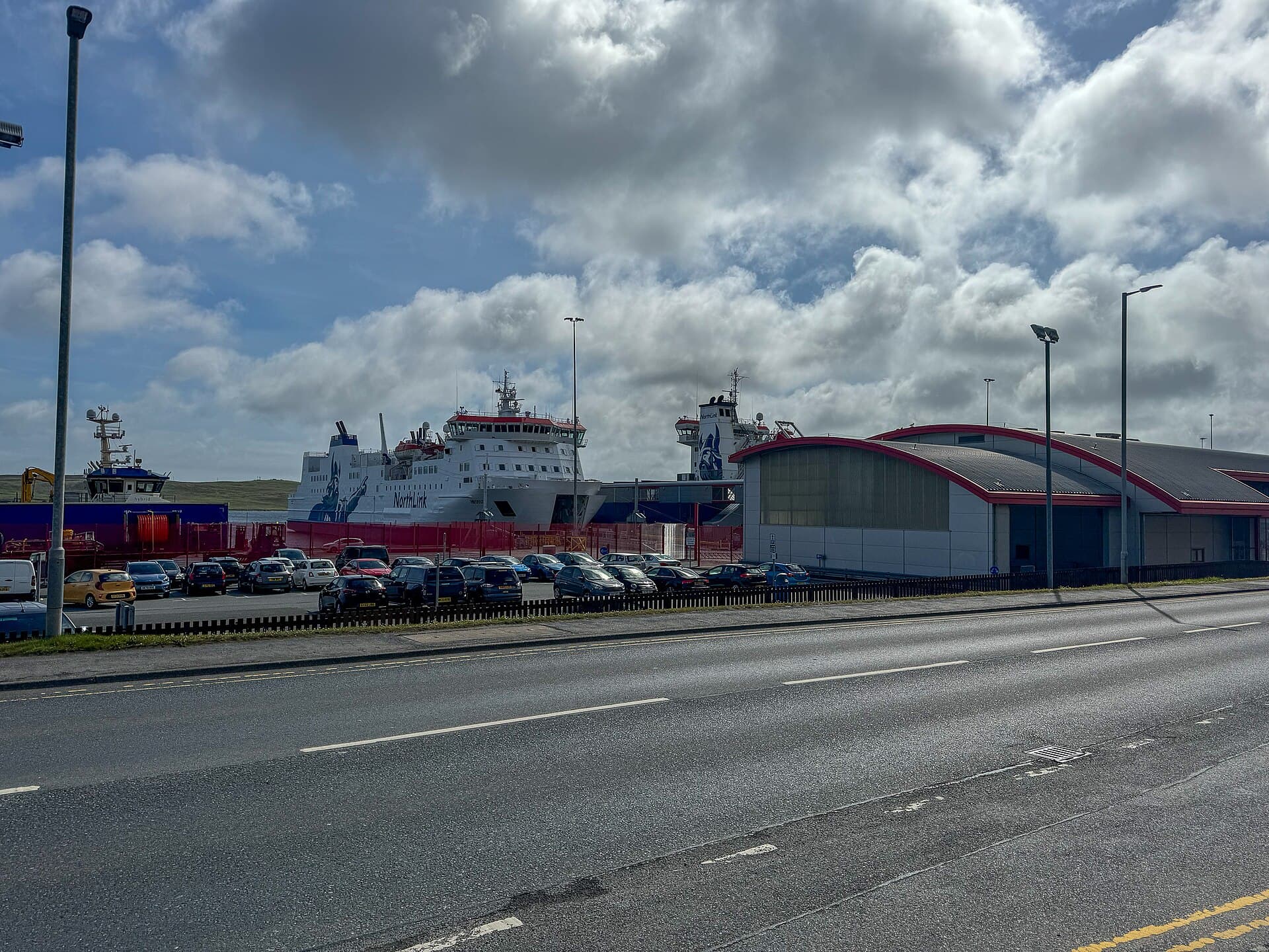 NorthLink ferry MV Hrossey at Holmsgarth terminal, Lerwick