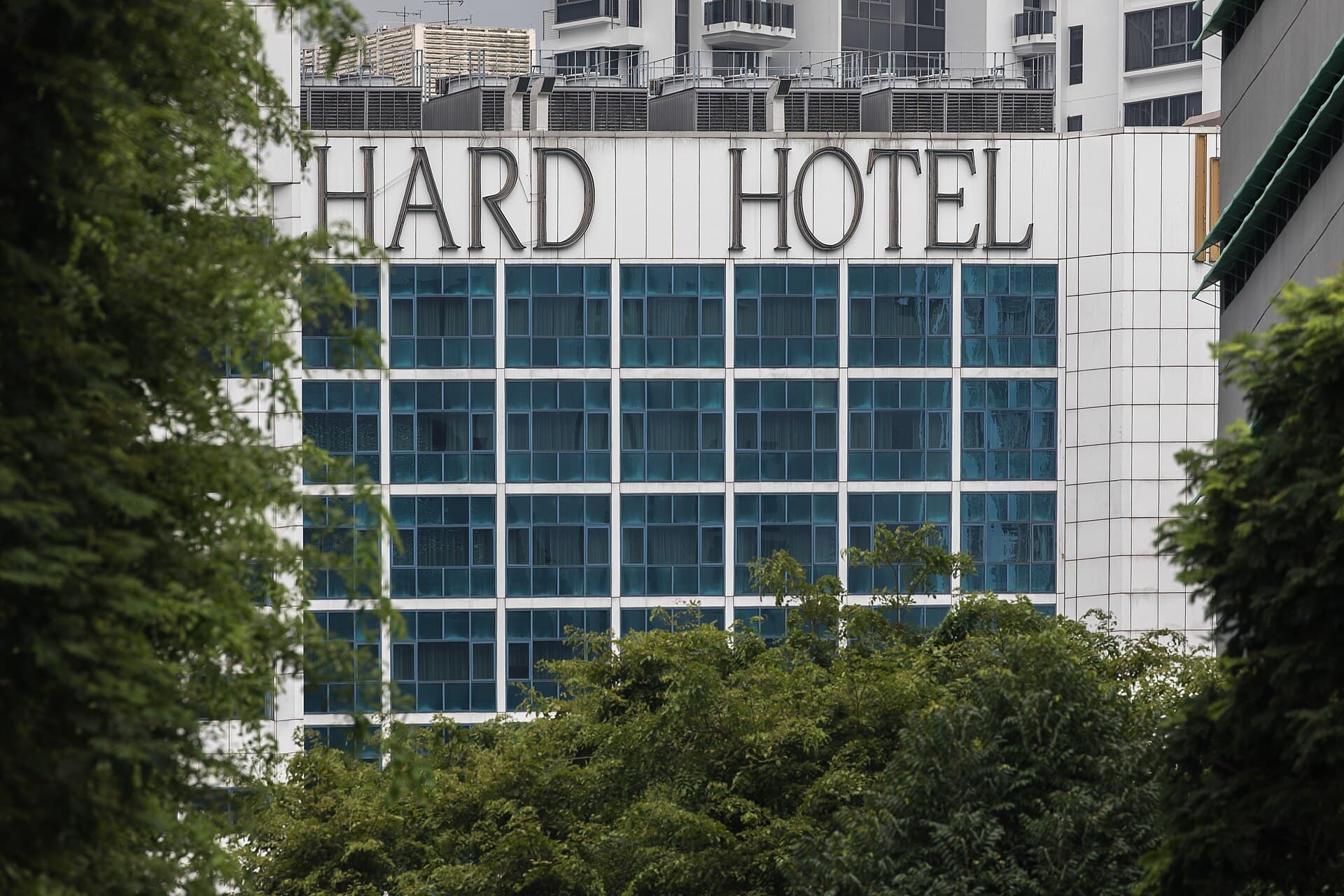 Facade of Hotel Clarks Amer at Jawahar Lal Nehru Marg, Jaipur, taken from the road