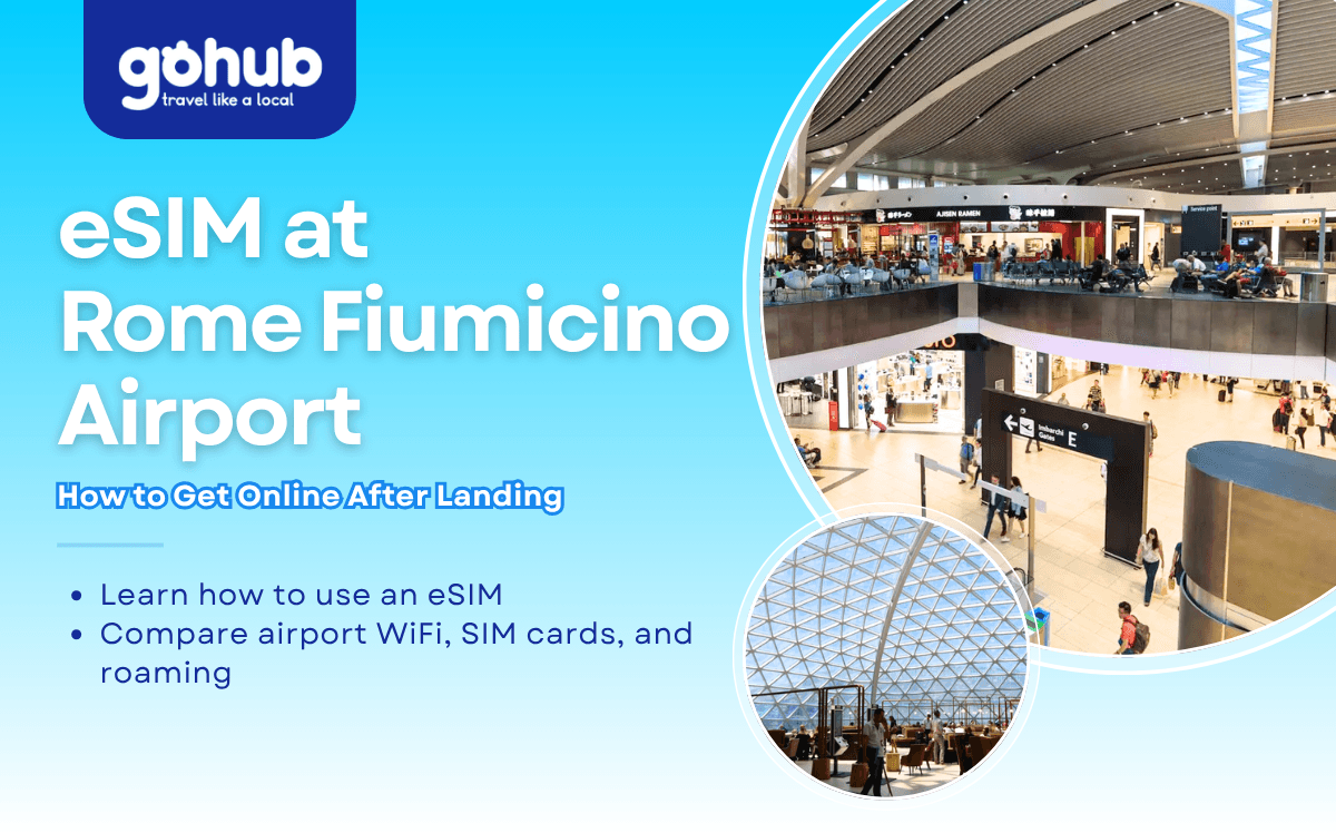 eSIM at Rome Fiumicino Airport: How to Get Online After Landing