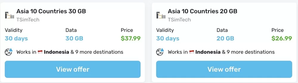 indonesia esim with mobimatter