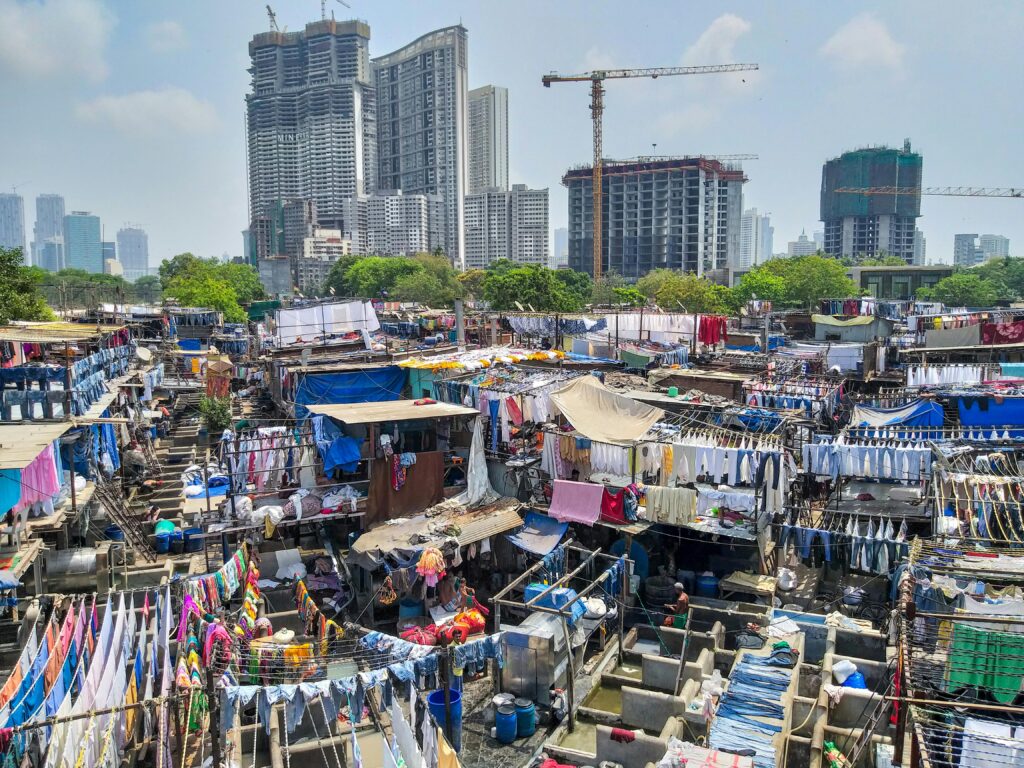 open-air laundry at Dhobi Ghat 