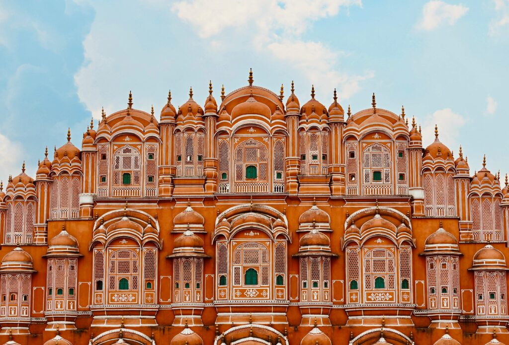 The intricate facade of Hawa Mahal in Jaipur, one of the best places to visit in India for architecture lovers