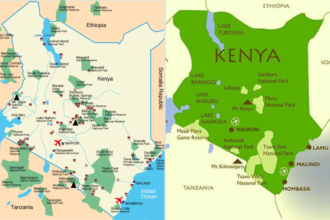 Planning a 4-5 day itinerary for a safari adventure in Kenya with map of key parks