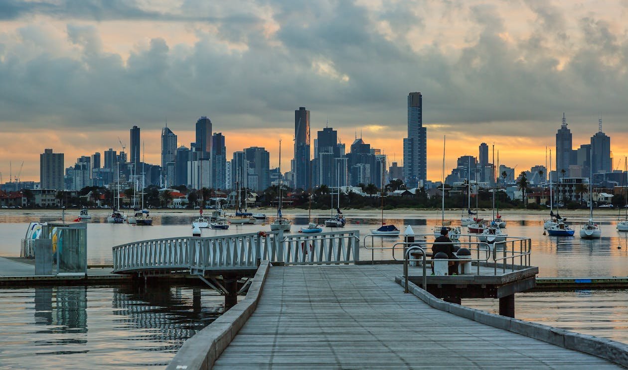 Best destinations to visit in February in Australia showing Melbourne cityscape