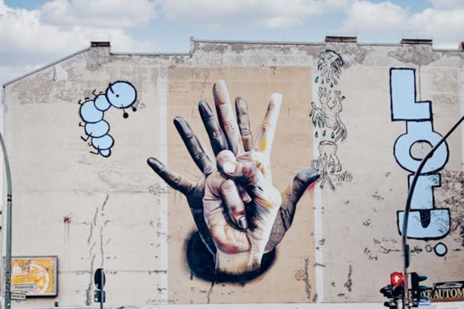 Anti-gentrification mural in Kreuzberg - political street art scenes in Berlin