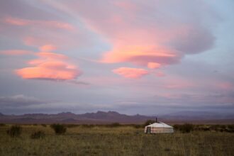 Mongolian steppe landscape - essential scene in any Mongolia travel guide