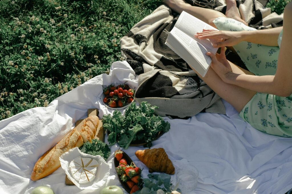 Freshly baked French baguette with a crispy golden crust.