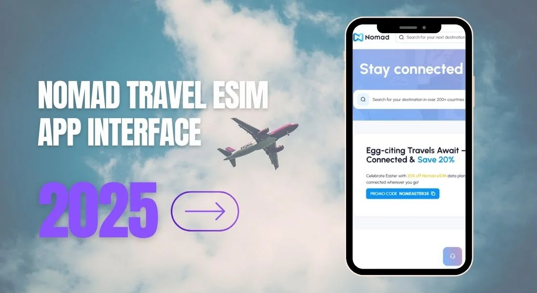 Nomad travel eSIM app interface