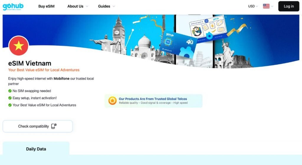 Gohub - best eSIM for Vietnam